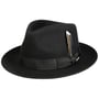 Chapéu de Lã Rosedale Fedora by Stetson preto