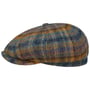 Boné Plano Hatteras Shetland Plaid by Stetson azul - amarelo