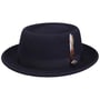 Chapéu Carsen LiteFelt Pork pie by JJ Hats azul marinho