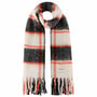 Cachecol Geremy by Barts preto - vermelho