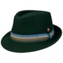 Chapéu de Lã Four Colour Band Trilby by Mayser verde escuro