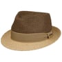 Chapéu de Ráfia Twotone Toyo Trilby by Stetson castanho escuro