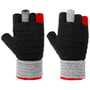 Luvas Derrica Fingerless by Gebeana preto - vermelho