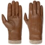 Luvas em Pele Daisy Touchscreen by Pearlwood castanho claro