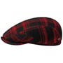 Boné Plano Flannel Check Driver by JJ Hats vermelho - preto