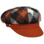 Boné Newsboy Kilena Wool Check by Lierys preto - amarelo