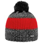 Gorro com Pompom Styler by Eisbär cinzento - vermelho