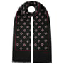 Cachecol de Lã Ellingham Flowers by Stetson preto - vermelho