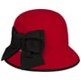 Chapéu Cloché Big Bow by bedacht vermelho