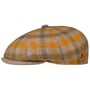 Boné Plano Napoli Wool Check by Alfonso D'Este bege