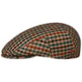 Boné Plano Fine Check Wool by Alfonso D'Este bege - castanho