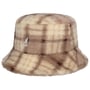 Chapéu Multi Plaid Faux Fur Bucket by Kangol bege