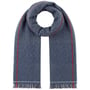 Cachecol de Caxemira Mini Check by Lierys azul marinho