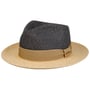 Chapéu de Ráfia Twotone Toyo Fedora by Stetson azul marinho