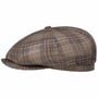 Boné Plano Hatteras Silk Mix Check by Stetson castanho