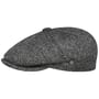 Boné Plano Harris Tweed Herringbone by Lierys preto - cinzento