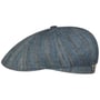Boné Plano de Linho Tesrick Stripe by Stetson azul - bege