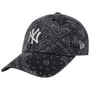 Boné Washed Paisley Yankees by New Era cinzento - preto
