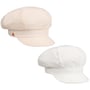 Boné Newsboy Reversível Seersucker by Mayser branco creme