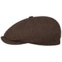 Boné Plano Hatteras Virgin Wool Stripes by Stetson castanho escuro