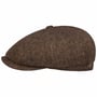 Boné Plano 8 Panel Heringbone Wool by JJ Hats castanho - preto