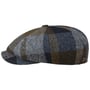 Boné Plano 8 Panel Wool Check by Balmoral azul - azeitona