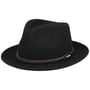 Chapéu de Lã Delvane Fedora by Stetson preto