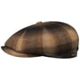 Boné Plano Hatteras Italian Wool Check by Stetson bege - preto