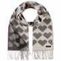 Cachecol com Franjas Cashmink Hearts by Fraas bege - antracite