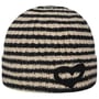 Gorro com Bainha Twotone Knit by Seeberger bege - preto