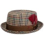 Chapéu Houndstooth Pork Pie by Alfonso D’Este bege - castanho