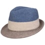 Chapéu de Lã Moída Tricolour Trilby by Lipodo azul
