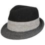 Chapéu de Lã Moída Tricolour Trilby by Lipodo preto