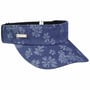 Viseira Floral Print Denim by Seeberger ganga - azul marinho